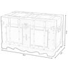 Vintiquewise Large Antique Style Steamer Trunk, Decorative Storage Box QI003318L